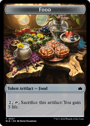 Food // Pawpatch Recruit Double-Sided Token [Bloomburrow Tokens]