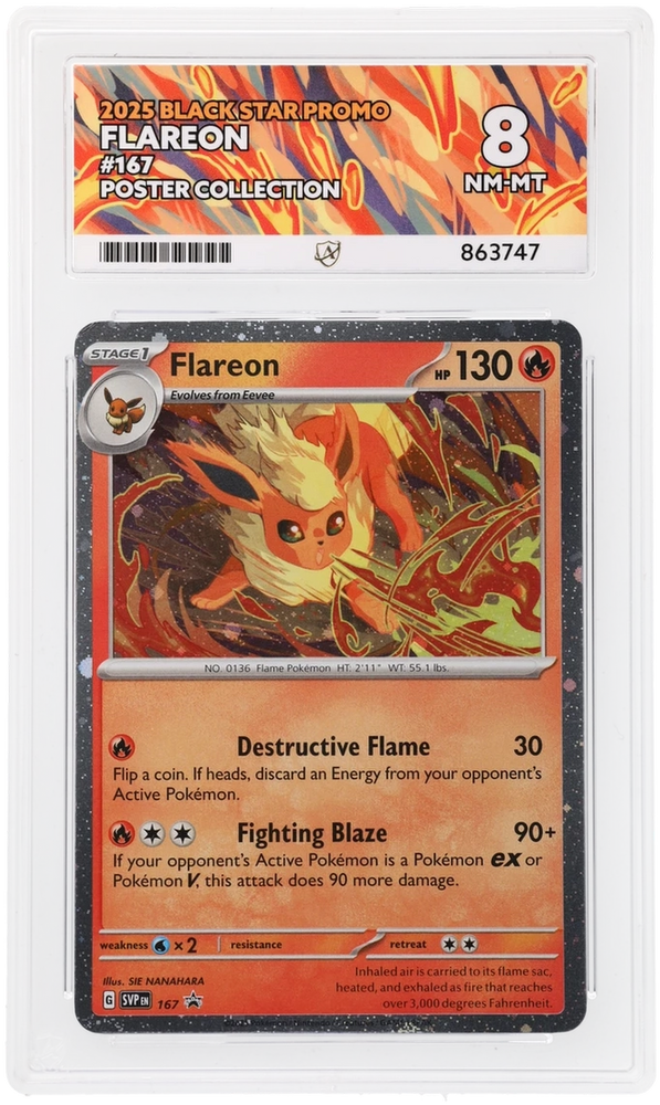 Flareon - 167 - Black Star Promo - Ace Graded Card 8 - #863747