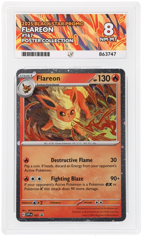 Flareon - 167 - Black Star Promo - Ace Graded Card 8 - #863747
