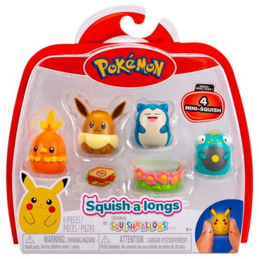 Pokemon: Squish-a-Longs - Bellibolt, Eevee, Snorlax, & Torchic