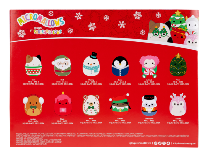 Squishmallows - Micromallows 12 Piece Advent Calendar - 2025