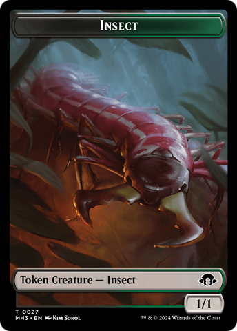 Zombie // Insect (0027) Double-Sided Token [Modern Horizons 3 Tokens]