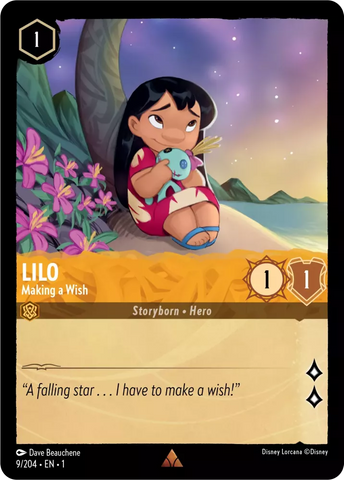 Disney Lorcana: First Chapter - Lilo: Making A Wish - 9/204 - Foil