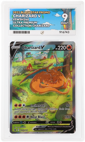 Charizard V - SWSH260 - Black Star Promo - Ace Graded Card 9 - #916743