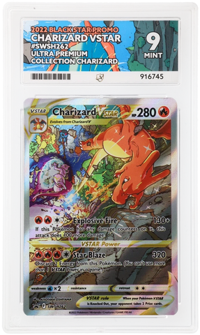 Charizard Vstar - SWSH262 - Black Star Promo - Ace Graded Card 9 - #916745
