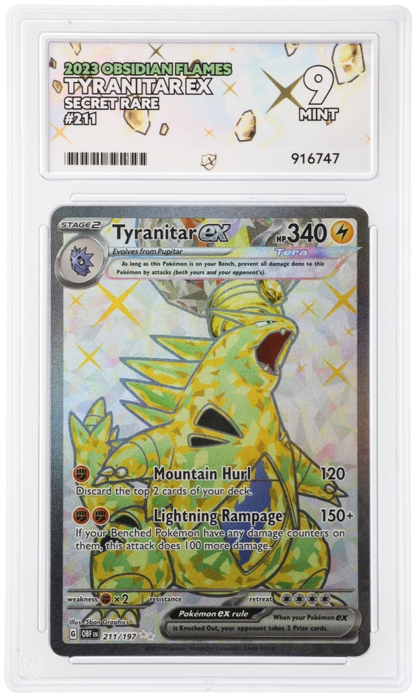 Tyranitar ex - 211/197 - Obsidian Flames - Ace Graded Card 9 - #916747