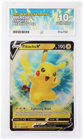 Pikachu V - SWSH198 - Black Star Promo - ACE Graded Card 10 - #916750