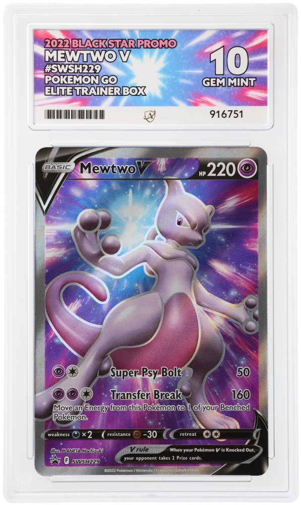 Mewtwo V - SWSH229 - Black Star Promo - ACE Graded Card 10 - #916751