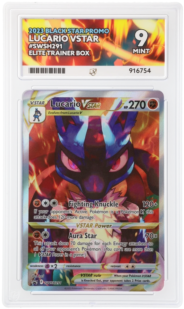 Lucario Vstar - SWSH291 - Black Star Promo - Ace Graded Card 9 - #916754