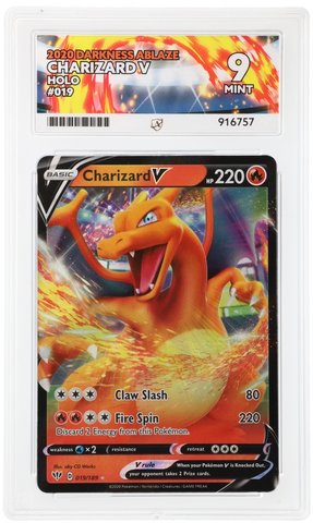 Charizard V - 019/189 - Darkness Ablaze - Ace Graded Card 9 - #916757