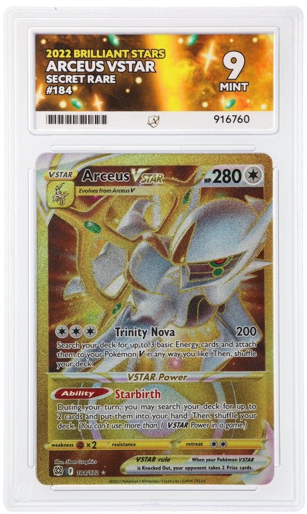 Arceus Vstar - 184/172 - Brilliant Stars - Ace Graded Card 9 - #916760