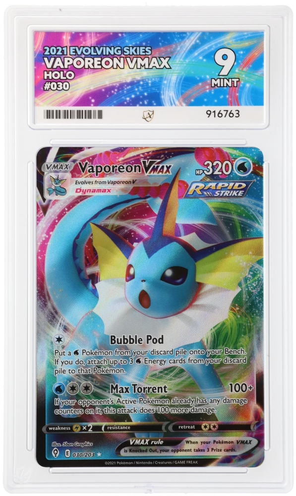 Vaporeon Vmax - 030/203 - Evolving Skies - Ace Graded Card 9 - #916763