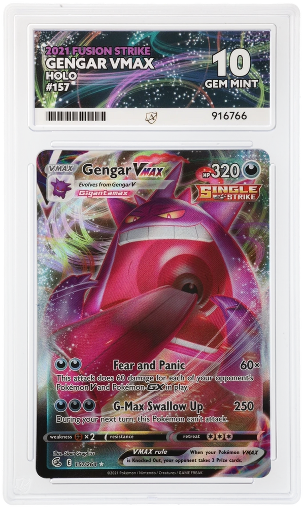 Gengar Vmax - 157/264 - Fusion Strike - ACE Graded Card 10 - #916766