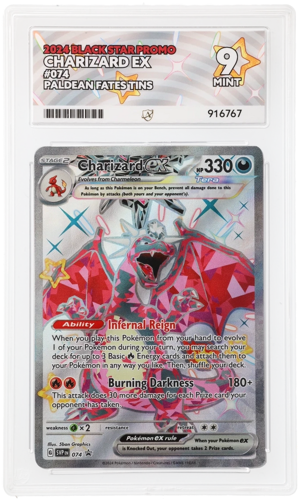 Charizard ex - SVP074 - Black Star Promo - Ace Graded Card 9 - #916767