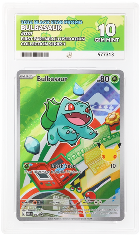 Bulbasaur & Charmander & Squirtle - 037 & 038 & 039 - Black  Star Promo - ACE Graded Card 10 - #977313 & 977311 & 977310