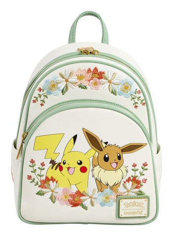 Loungefly - Pokemon Pikachu & Eevee Floral Mini Backpack