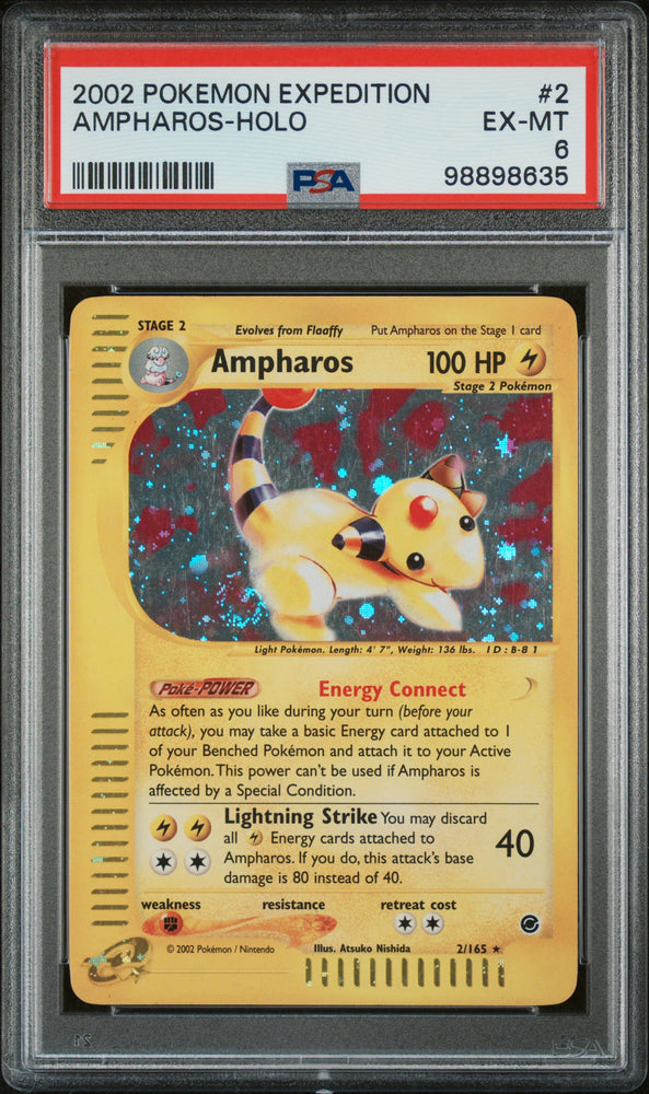 Ampharos - 2/165 - Expedition - Holo - PSA Graded Card 6 - #98898635