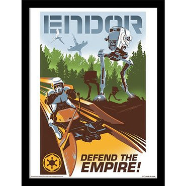 Framed Print 40x30 cm - Star Wars (Battle of Endor - Defend The Empire)