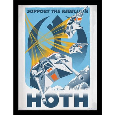Framed Print 40x30 cm - Star Wars (Battle of Hoth - Support The Rebellion)