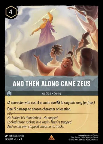 Disney Lorcana: Into The Inklands - And Then Along Came Zeus - 195/204
