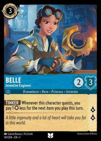 Disney Lorcana: First Chapter - Belle: Inventive Engineer - 141/204 - Foil