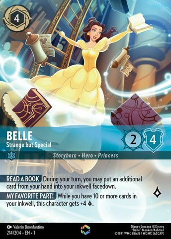 Disney Lorcana: First Chapter - Belle: Strange but Special - 214/204 - Enchanted Rare