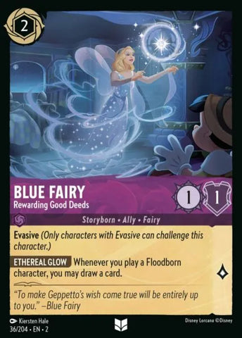 Disney Lorcana: Rise of the Floodborn - Blue Fairy – Rewarding Good Deeds - 36/204