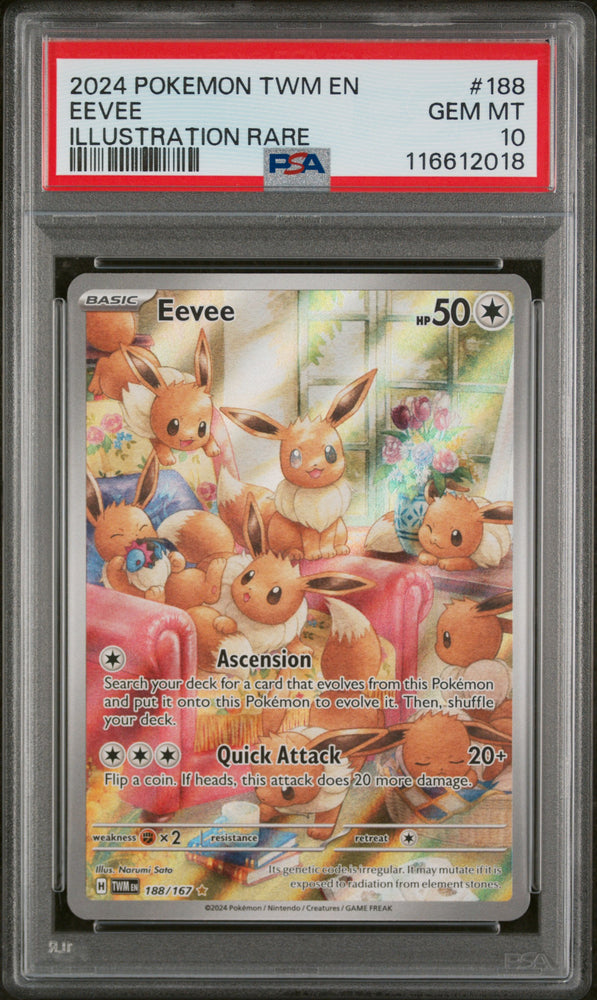 Eevee - 188/167 - Twilight Masqurade - PSA Graded Card 10 - #116612018