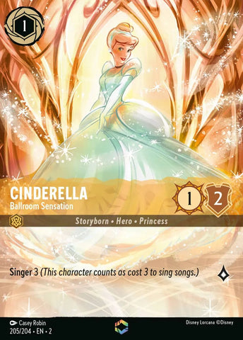 Disney Lorcana: Rise of the Floodborn - Cinderella – Ballroom Sensation – Enchanted - 205/204