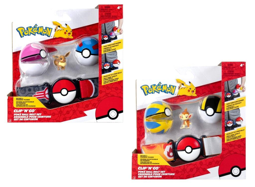 Pokemon - Clip N Go Poke Ball Belt Set - Eevee