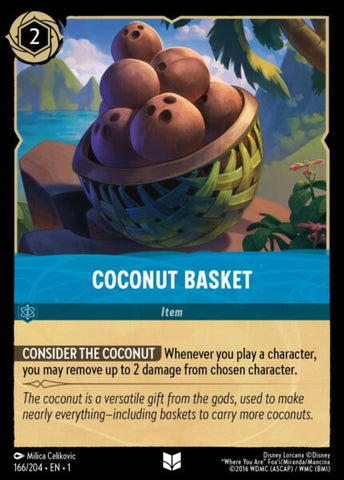 Disney Lorcana: First Chapter - Coconut Basket - 166/204 - Foil