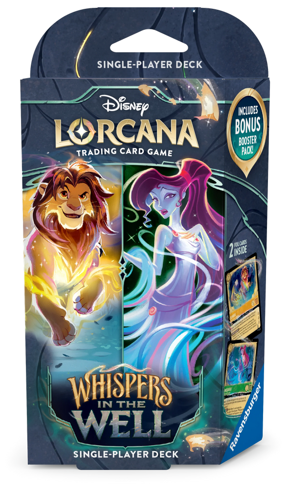DISNEY LORCANA TRADING CARD GAME – WHISPERS IN THE WELL – Simba and Megara Deck