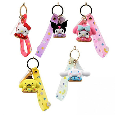 HELLO KITTY & FRIENDS: DONUTS SERIES KEYCHAINS WITH HAND STRAP