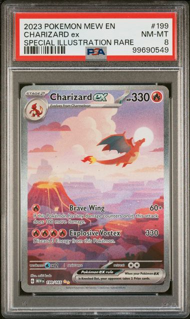 Charizard ex (199/165) [Scarlet & Violet 151] - PSA Graded Card 8 - #99690549