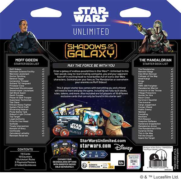 Star Wars : Unlimited Shadows of the Galaxy Two Player Starter