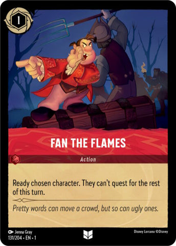 Disney Lorcana: First Chapter - Fan The Flames - 131/204 Foil