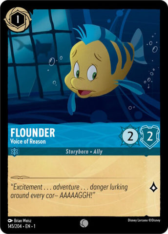 Disney Lorcana: First Chapter - Flounder: Voice Of Reason - 145/204 - Foil