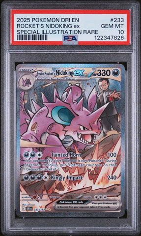 Team Rocket's Nidoking ex - 233/182 - Destined Rivals - PSA Graded Card 10 - #122347826
