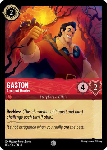 Disney Lorcana: First Chapter - Gaston: Arrogant Hunter - 110/204 - Foil