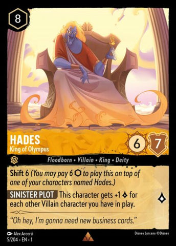 Disney Lorcana: First Chapter - Hades: King Of Olympus - 5/204 - Foil