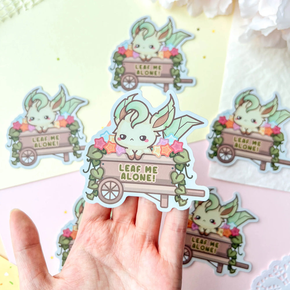 Poroful Stickers - Vinyl 3" Sticker Pokemon - Leaf me Alone