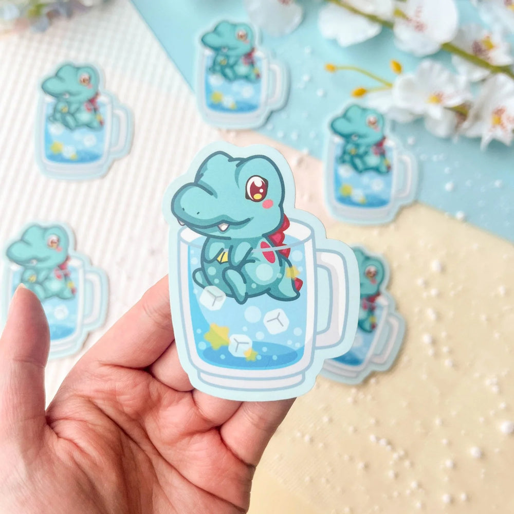 Poroful Stickers - Vinyl 3" Sticker Pokemon - Totodile Water