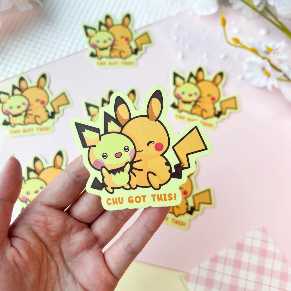 Poroful Stickers - Vinyl 3" Sticker Pokemon - Chu Got This!