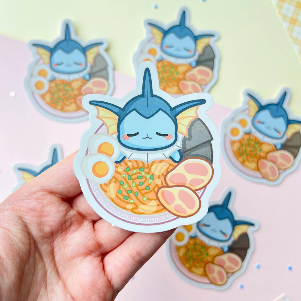 Poroful Stickers - Vinyl 3" Sticker Pokemon - Vaporeon Ramen