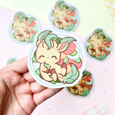 Poroful Stickers - Vinyl 3" Sticker Pokemon - Leafeon Salad