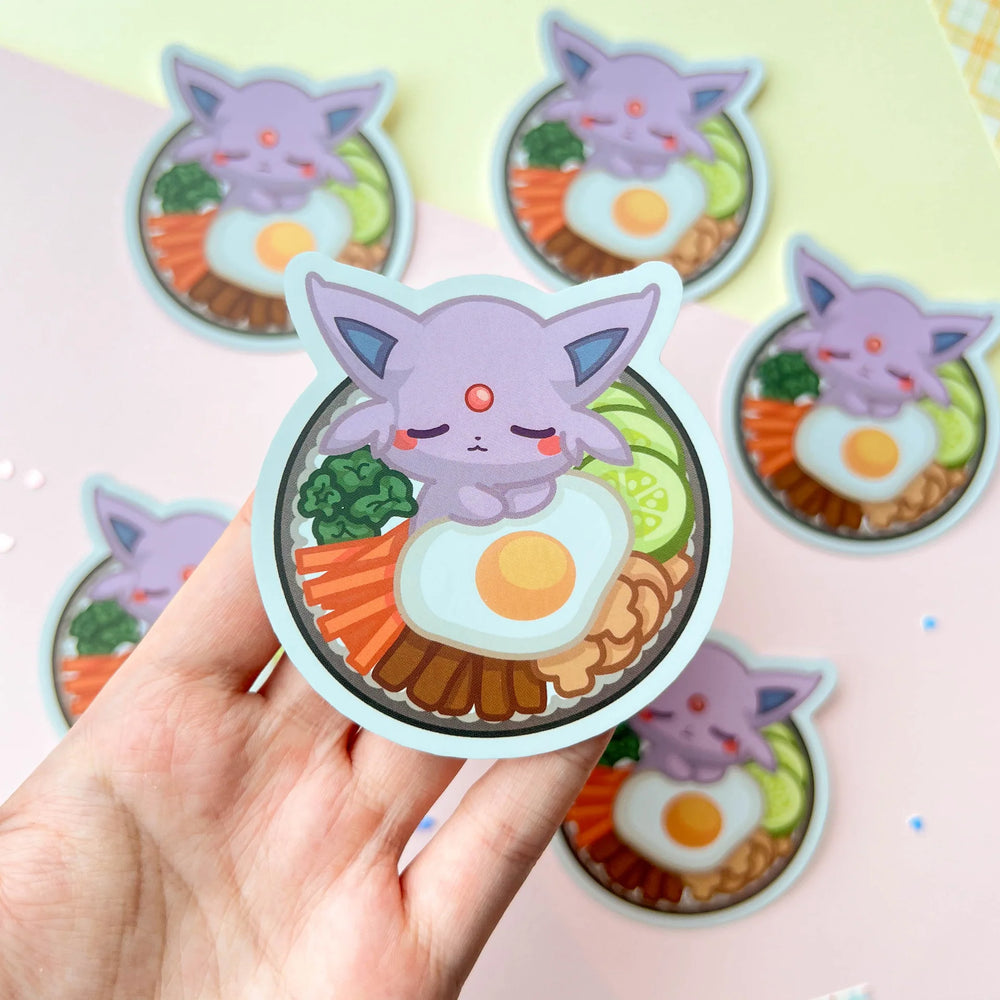Poroful Stickers - Vinyl 3" Sticker Pokemon - Espeon Bibimbap