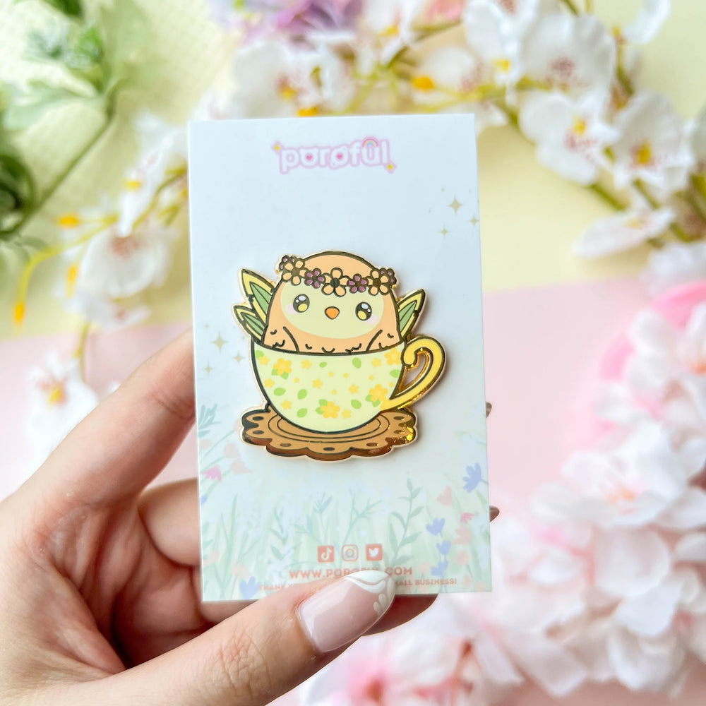 Owl in a cup - Pin by Poroful