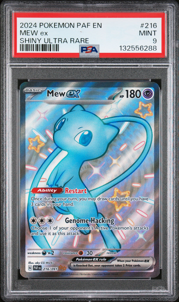 Mew ex - 216/091 - Paldean Fates - PSA Graded Card 9 - #132556288