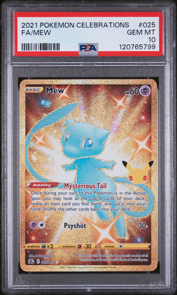 Mew - 025/025 - Celebrations - PSA Graded Card 10 - #120765799
