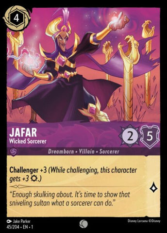 Disney Lorcana: First Chapter - Jafar: Wicked Sorcerer - 45/204 - Foil